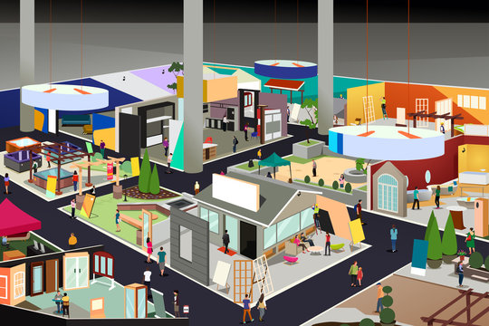 Home and Garden Trade Show Illustration