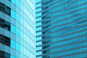 modern glass on modern building