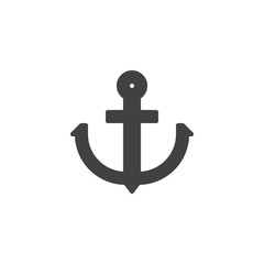 Nautical anchor vector icon. filled flat sign for mobile concept and web design. Sea anchor simple solid icon. Symbol, logo illustration. Pixel perfect vector graphics