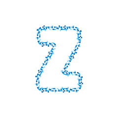 Z Pixel Letter Logo Icon Design