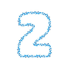 Naklejka premium 2 Pixel Letter Logo Icon Design