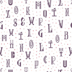 Seamless pattern from the Latin alphabet, can be used for wallpaper, wrapping paper, teaching children.