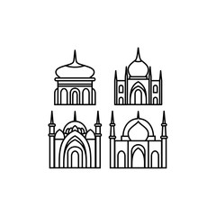 mosque icon illustration
