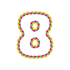 8 Puzzle Letter Logo Icon Design