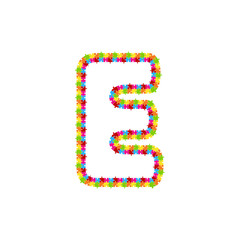 E Puzzle Letter Logo Icon Design