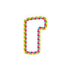 R Puzzle Letter Logo Icon Design