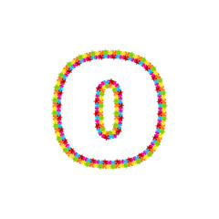 O Puzzle Letter Logo Icon Design