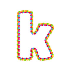 K Puzzle Letter Logo Icon Design