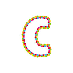 C Puzzle Letter Logo Icon Design