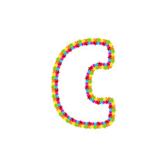 C Puzzle Letter Logo Icon Design