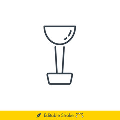 Trophy (Cup) Icon / Vector - In Line / Stroke Design