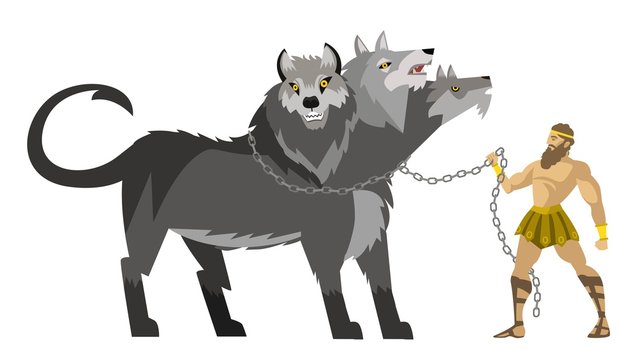 hercules with cerberus labor