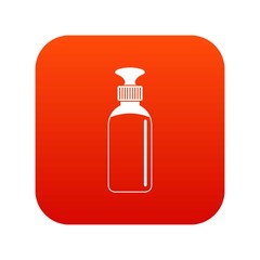 Closed vial icon digital red