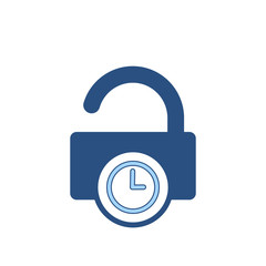 Delay lock padlock password protection secure time icon