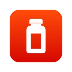 Medicine jar icon digital red