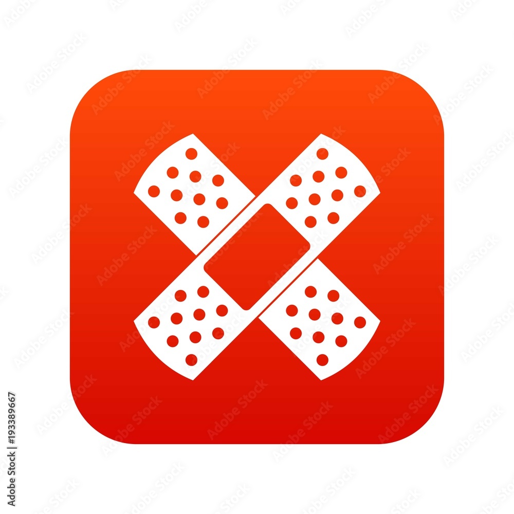Poster patch icon digital red