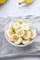 Banana slices in bowl