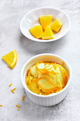 Tasty orange ice cream