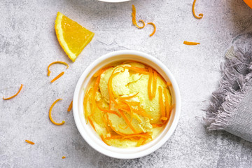 Tasty orange ice cream