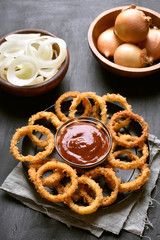 Crunchy fried onion rings