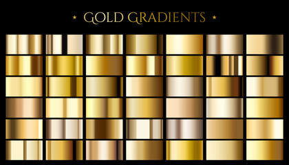 Gold color gradient - obrazy, fototapety, plakaty