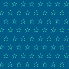 Seamless pattern with hand drawn stars