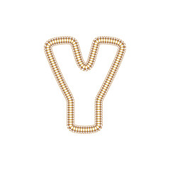 Y Sewing Letter Logo Icon Design