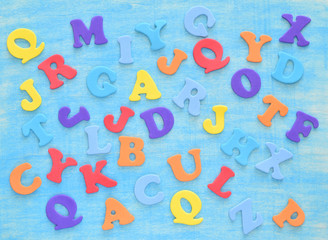 Letters colorful alphabet 