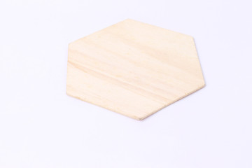 small wood plate isolate on white