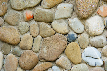 Decorative modern stone wall of chipped stone for background