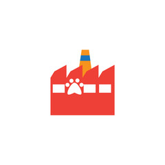 Paw Factory Logo Icon Design