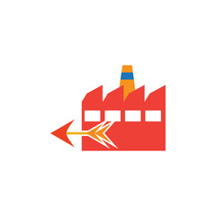Arrow Factory Logo Icon Design