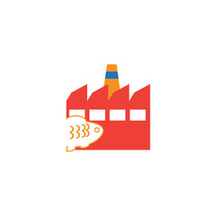 Fish Factory Logo Icon Design
