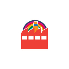 Rainbow Factory Logo Icon Design