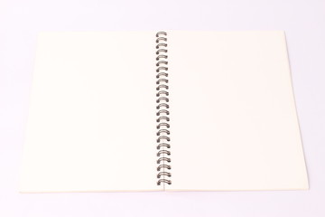 blank notebook isolated on white