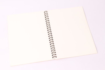 blank notebook isolated on white