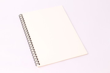 blank notebook isolated on white