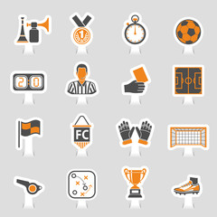 Soccer Icon Sticker Set