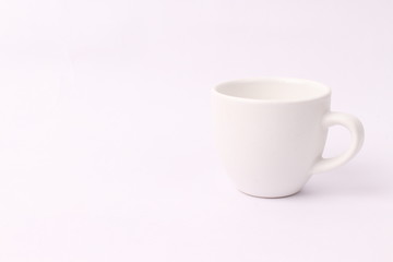 white coffee cup isolated on white background