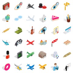 Occupation icons set, isometric style