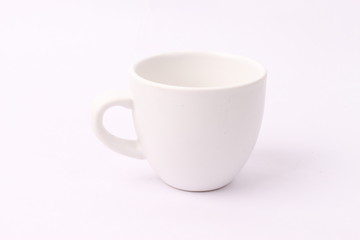 white coffee cup isolated on white background