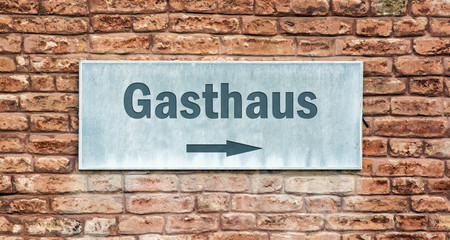 Fototapeta na wymiar Schild 225 - Gasthaus