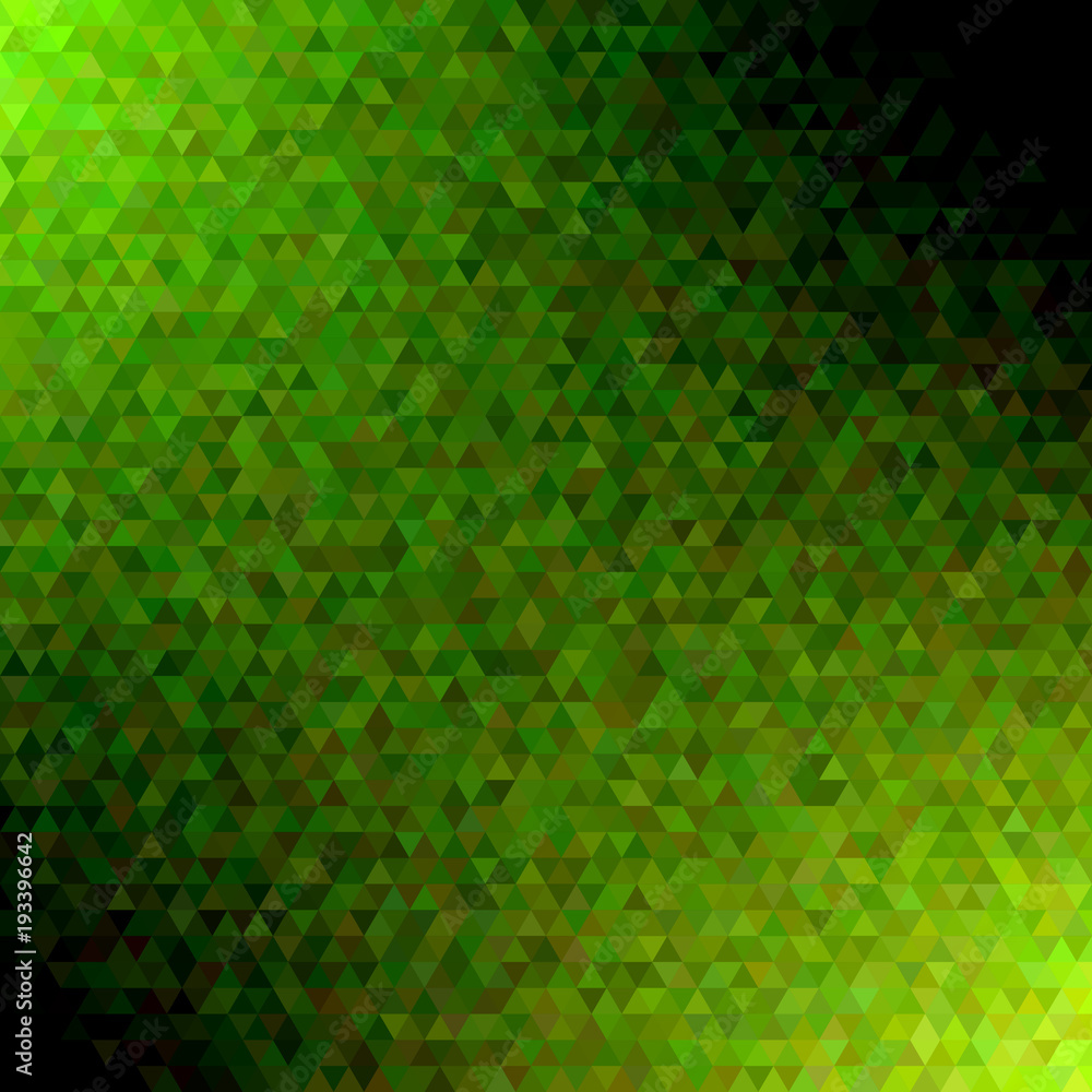 Poster geometric polygonal triangle tile pattern background - polygon vector design with green regular tria