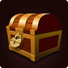 chest icon game element vector
