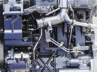 Car engine close up