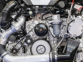 Fototapeta na wymiar Car engine close up