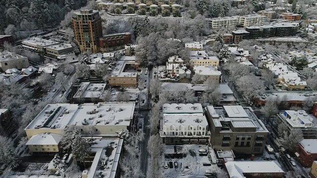 Portland in snow