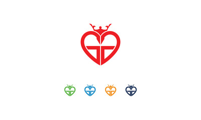 Initial logo design heart