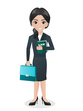 Female Lawyer Holding Book of Law and Bag Stock Vector | Adobe Stock Female Lawyer Holding Book of Law and Bag Stock Vector | Adobe Stock