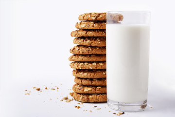 milk and biscuits with seds